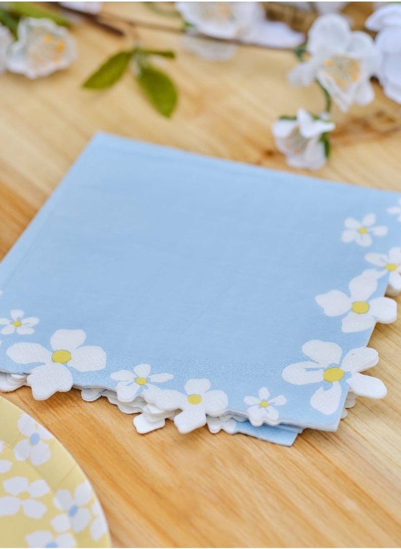 Ginger Ray Ginger Ray Flower Edge Floral Napkins - Beautiful Party Napkins  - Image 1