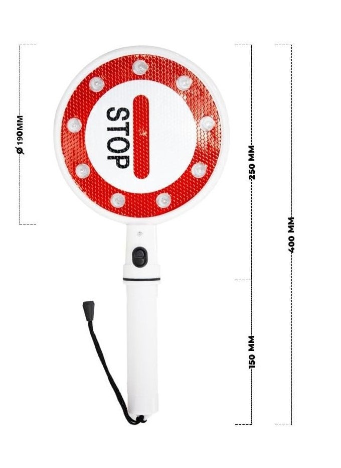 BERRY - BERRY Stop and Go Traffic Control Flashing LED Light | Handheld Bi- Directional Warning 16 LED Traffic Safety Baton | Battery Powered Safety Baton - Image 1
