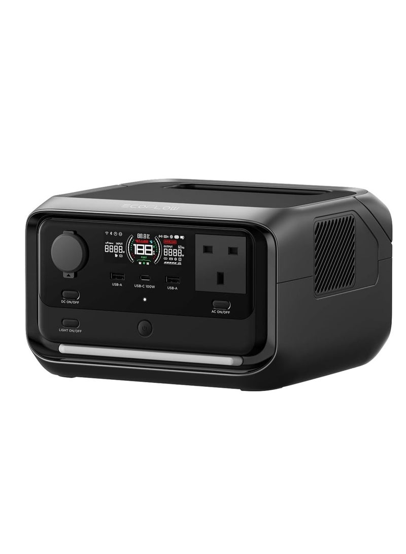 ECOFLOW EcoFlow RIVER 3 Plus Portable Power Station – 286Wh LFP Battery, 1200W Output, 16 Hr Runtime for <100W Devices, Expandable to 858Wh, <10 ms UPS, Solar Generator for Camping & RV  - Image 1