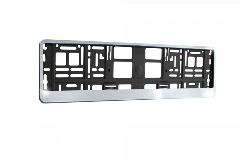 Generic INTENSE 2 x Racing Systems License Plate Holder Stainless Steel Brushed Look 520 x 110 mm Car Number Plate Frame Black / Stainless Steel Look  - Image 2