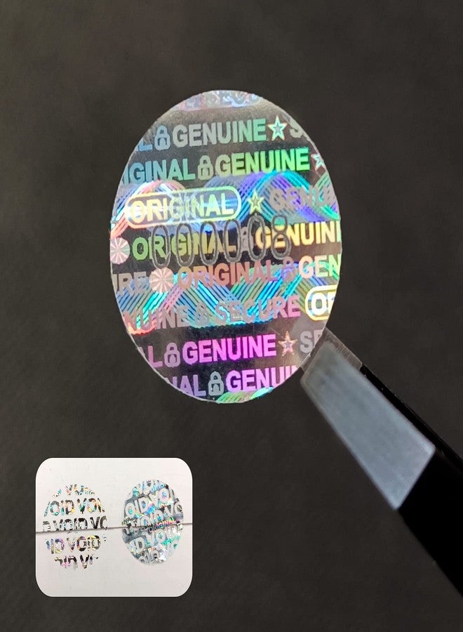 ILMBVM 580pcs Tamper Proof Hologram Stickers Security Genuine Original Guaranteed Labels Warranty Void Seal Tamper evident Stickers with Unique Serial Number (0.6inch,Circular) - Image 1