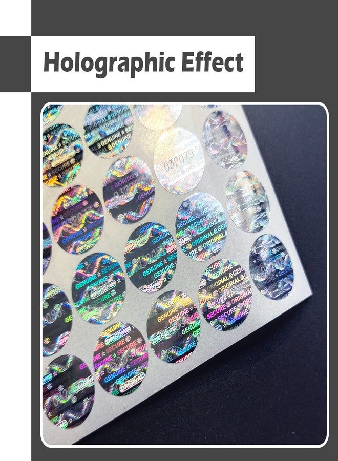 ILMBVM 580pcs Tamper Proof Hologram Stickers Security Genuine Original Guaranteed Labels Warranty Void Seal Tamper evident Stickers with Unique Serial Number (0.6inch,Circular) - Image 4