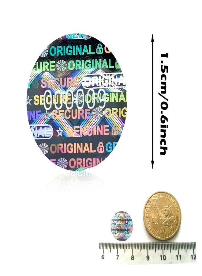 ILMBVM 580pcs Tamper Proof Hologram Stickers Security Genuine Original Guaranteed Labels Warranty Void Seal Tamper evident Stickers with Unique Serial Number (0.6inch,Circular) - Image 5