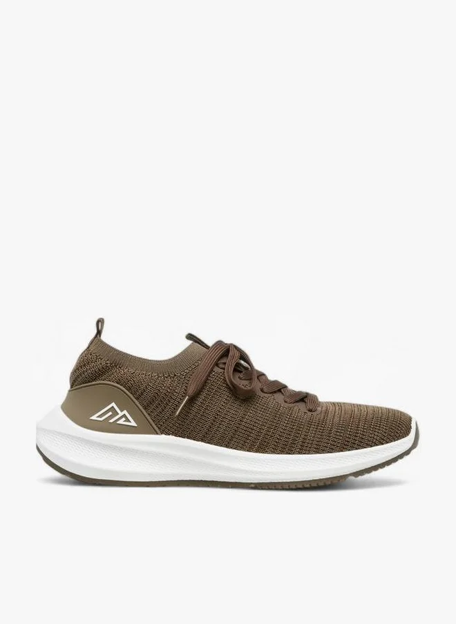 Panelled Lace-Up Sports Shoes