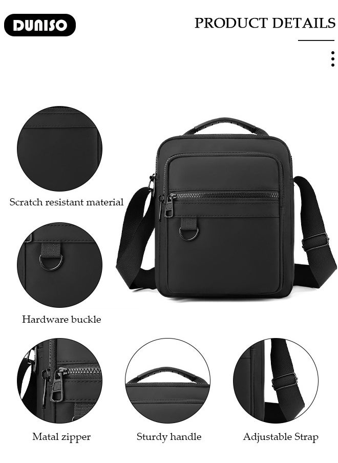 DUNISO Waterproof And Durable Messenger Bag For Men,Casual And Stylish Shoulder Crossbody Bag With Many Pocket For A Convenient Daily Life,Multipurpose And Large Capacity Shoulder Bag For Travel, Work,Sport  - Image 2