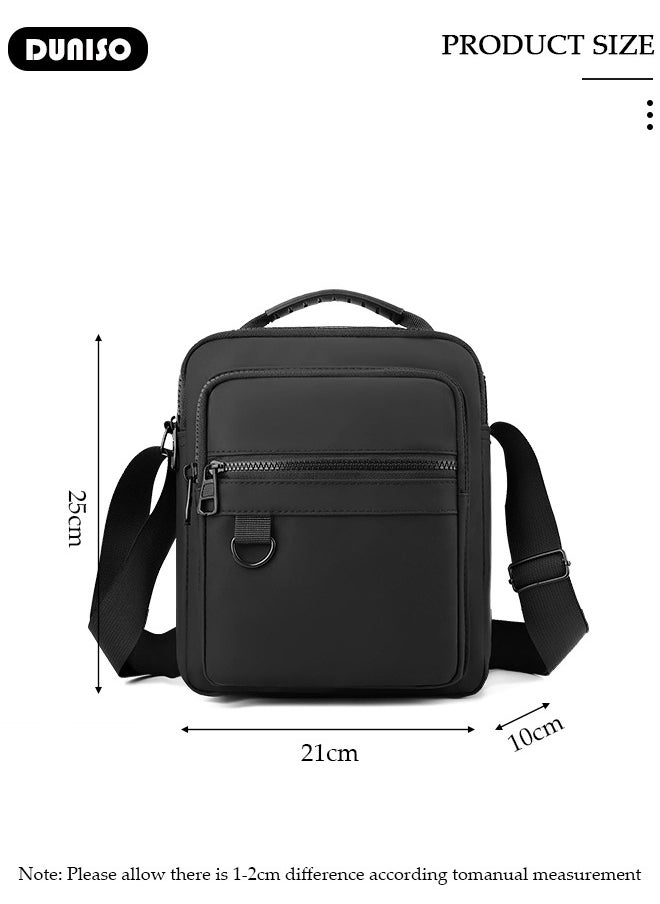 DUNISO Waterproof And Durable Messenger Bag For Men,Casual And Stylish Shoulder Crossbody Bag With Many Pocket For A Convenient Daily Life,Multipurpose And Large Capacity Shoulder Bag For Travel, Work,Sport  - Image 4