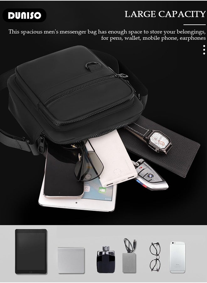 DUNISO - Waterproof And Durable Messenger Bag For Men,Casual And Stylish Shoulder Crossbody Bag With Many Pocket For A Convenient Daily Life,Multipurpose And Large Capacity Shoulder Bag For Travel, Work,Sport - Image 1