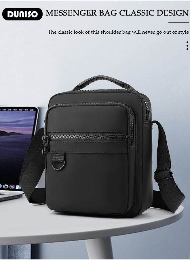 DUNISO - Waterproof And Durable Messenger Bag For Men,Casual And Stylish Shoulder Crossbody Bag With Many Pocket For A Convenient Daily Life,Multipurpose And Large Capacity Shoulder Bag For Travel, Work,Sport - Image 1