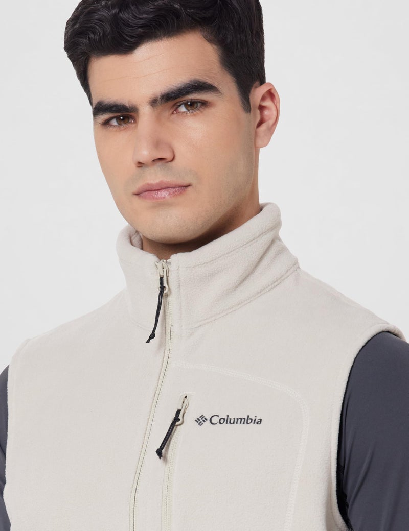 Columbia Men Beige Fast Trek Fleece Vest, S - Image 4