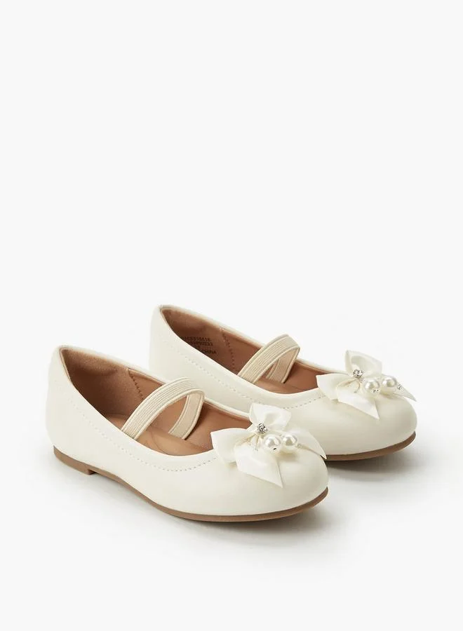 Juniors Girls Elastic Strap Ballerina Shoes