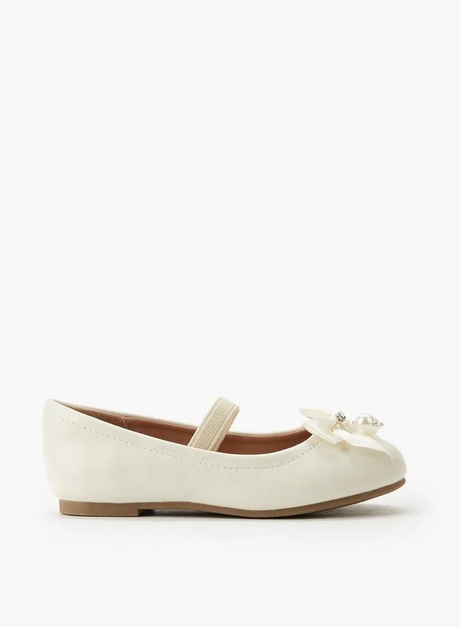 جونيورز Girls Elastic Strap Ballerina Shoes