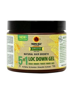 Tropic Isle Living Tropic Isle Living 5N1 Loc Down Gel 12oz | For Edges, Braids, Locs, Twists, Waves | Lasting Hold, Shine & Protected Hair Growth | Reduces Itchy Scalp | With Jamaican Black Castor Oil  - Image 1