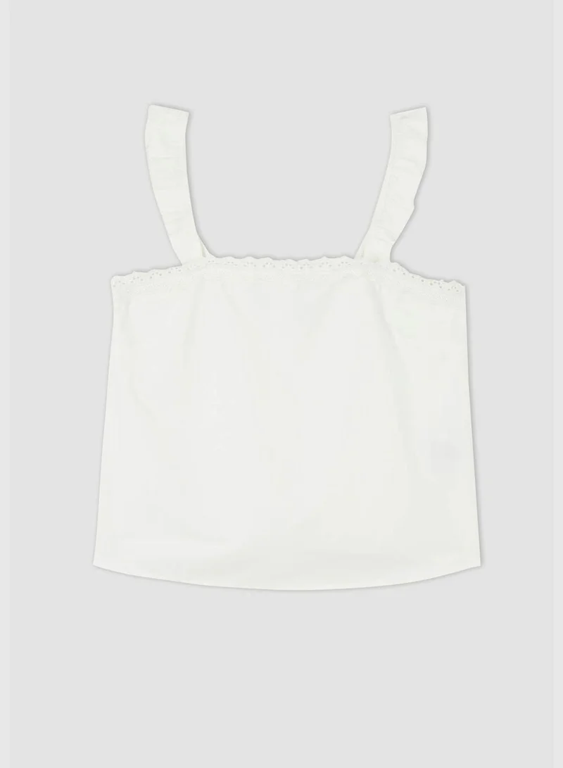 DeFacto Woman Regular Fit Regular Sleeveless Homewear Woven Tops