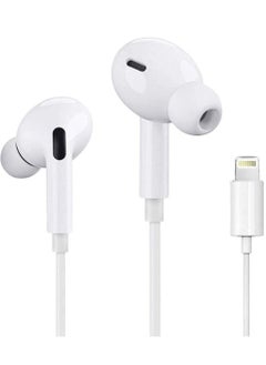 Earbuds/Headphone with Lightning Connector(Built-in Microphone & Volume Control) in-Ear Stereo Headphones Headset Compatible with iPhone14/SE/11/X/8 7-All iOS System[Apple MFi Certified]Plug and play
