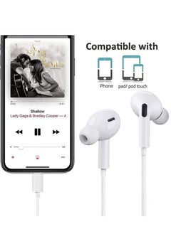 ELTRAZONE Earbuds/Headphone with Lightning Connector(Built-in Microphone & Volume Control) in-Ear Stereo Headphones Headset Compatible with iPhone14/SE/11/X/8 7-All iOS System[Apple MFi Certified]Plug and play  - Image 2