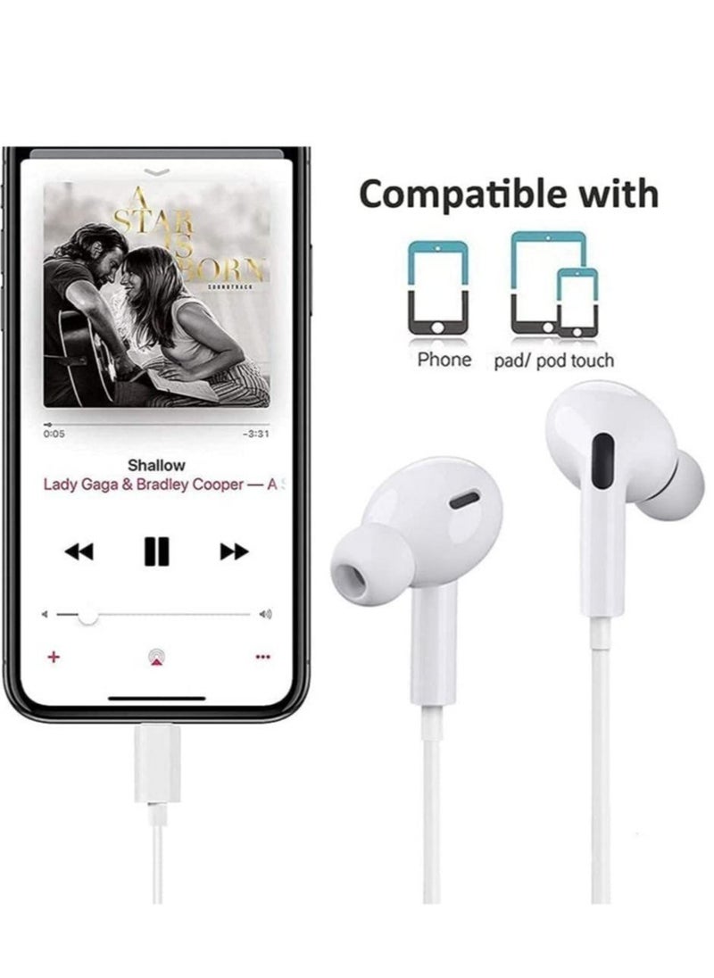 ELTRAZONE - Earbuds/Headphone with Lightning Connector(Built-in Microphone & Volume Control) in-Ear Stereo Headphones Headset Compatible with iPhone14/SE/11/X/8 7-All iOS System[Apple MFi Certified]Plug and play - Image 1