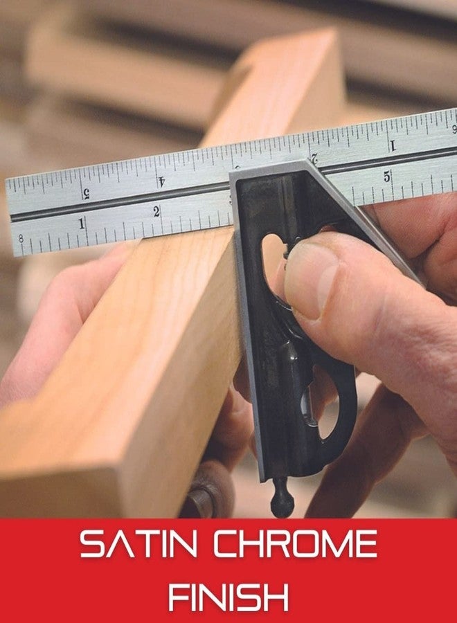 Starrett Square Blade Only for Combination Squares, Sets and Bevel Protractors - Ideal for Woodworking and Metalworking - 12" Length, Satin Chrome Finish - CB12-4R - Image 3