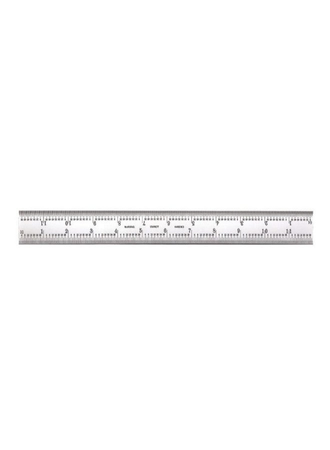Starrett Square Blade Only for Combination Squares, Sets and Bevel Protractors - Ideal for Woodworking and Metalworking - 12" Length, Satin Chrome Finish - CB12-4R - Image 1
