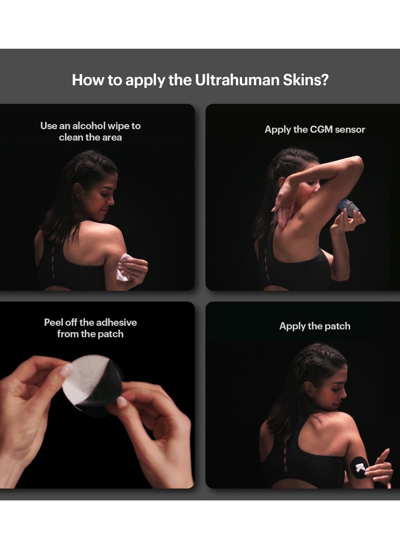 ULTRAHUMAN - Ultrahuman Adhesive Patches for Freestyle Libre 2/3 (Pack of 20) - Hypoallergenic, Waterproof CGM Sensor Covers, 14-Day Wear with 3-Month Complimentary Access to Ultrahuman CGM App - Image 1