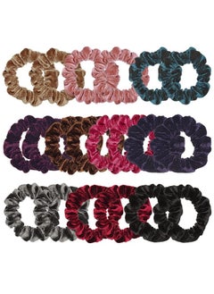 Sufermoe 20 Pcs Velvet Hair Scrunchies, Soft Ties, Fashion Bands, Hair Bows, Ropes, Elastics, Bracelets, Ponytail Holders - Hair Accessories for Women and Girls  - Image 1
