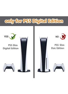 IINE PS5 Slim Digital Edition Console Sticker, Sony PS5 Slim Console Controller Skins Set, Skin Wrap Decal Sticker PS5 Slim Digital Edition Console, Protective Film Sticker for Nebula,  Vinyl Cover Sticker  - Image 2