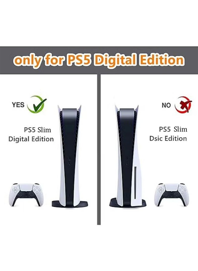 IINE PS5 Slim Digital Edition Console Sticker, Sony PS5 Slim Console Controller Skins Set, Skin Wrap Decal Sticker PS5 Slim Digital Edition Console, Protective Film Sticker for Nebula,  Vinyl Cover Sticker  - Image 2