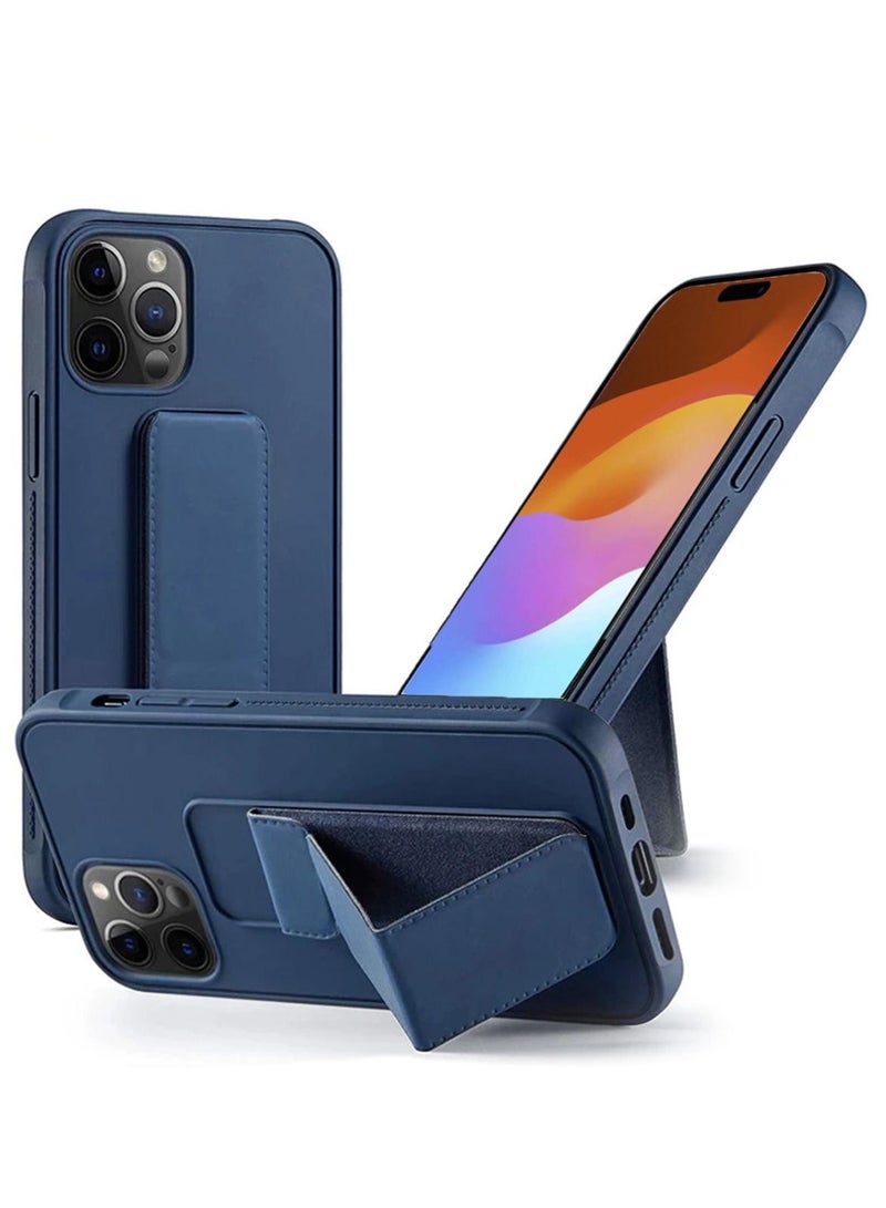 Techie Magnetic Car Mount Kickstand Holder Premium Silicone Anti-slip Hand Strap Grip Cover Case For Apple iphone 15 Pro Max - Image 1