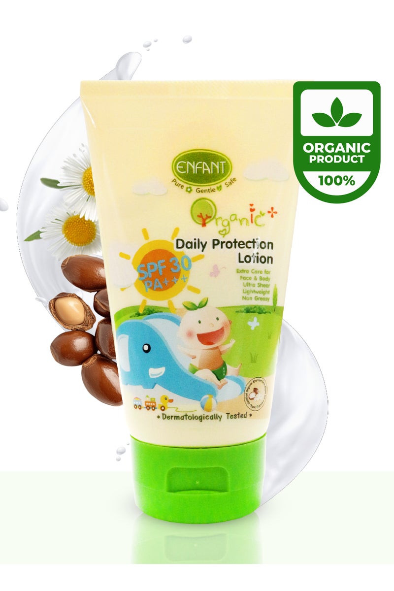 Enfant Organic Plus SPF30 Daily Protection Lotion 100ML Baby Lotion Daily Care Lotion Baby Body Lotion Formula Contain UV Fitters Help Protect The Skin Dermatologically Tested - Image 1
