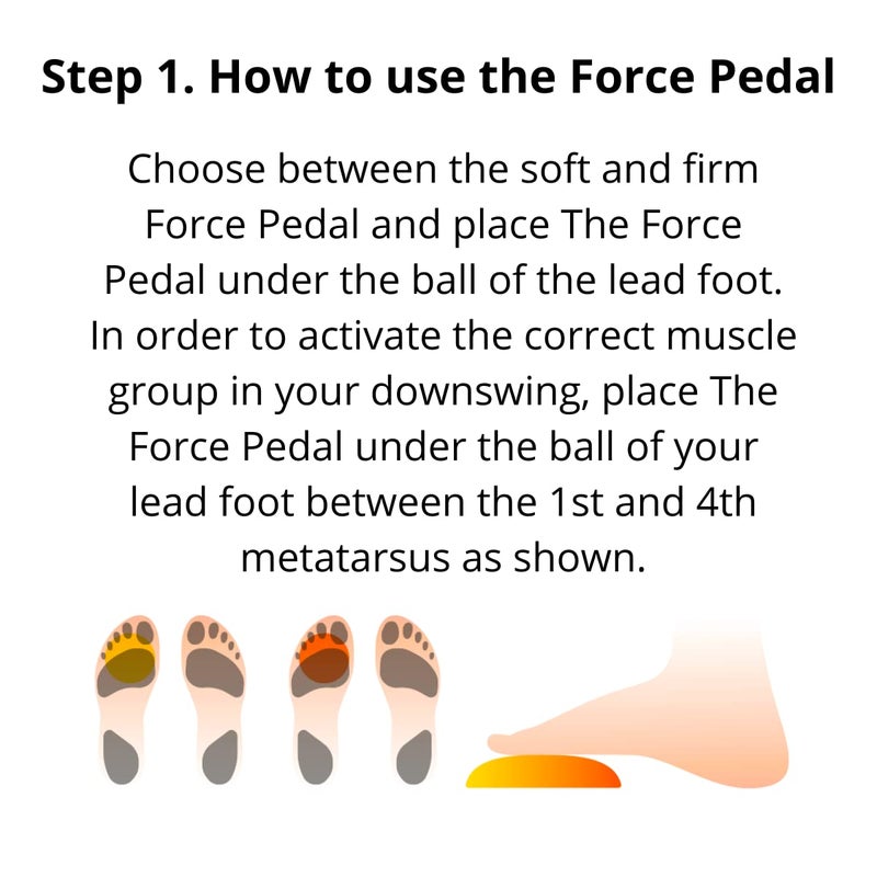 The Force Pedal - The Original- Made in Italy-Golf Training Aid - Increase Club Head Speed - Ground Reaction Force and Stability - 2 Force Pedals - Image 2