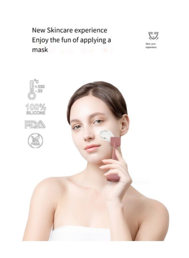 Silicone Cleansing Brush Double Head Silicone Mask Brush Mud Mask Smear Brush Green - Image 2