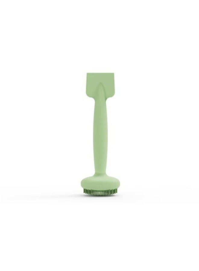 Silicone Cleansing Brush Double Head Silicone Mask Brush Mud Mask Smear Brush Green - Image 1