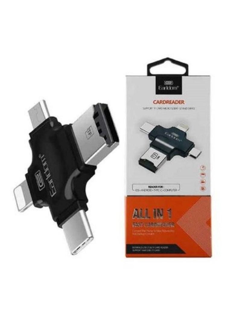 Earldom - 4 in 1 Micro SD Card Reader Memory Card SLR Camera Reader - Image 1