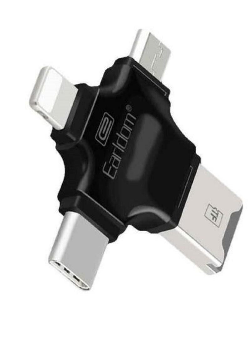 Earldom - 4 in 1 Micro SD Card Reader Memory Card SLR Camera Reader - Image 1