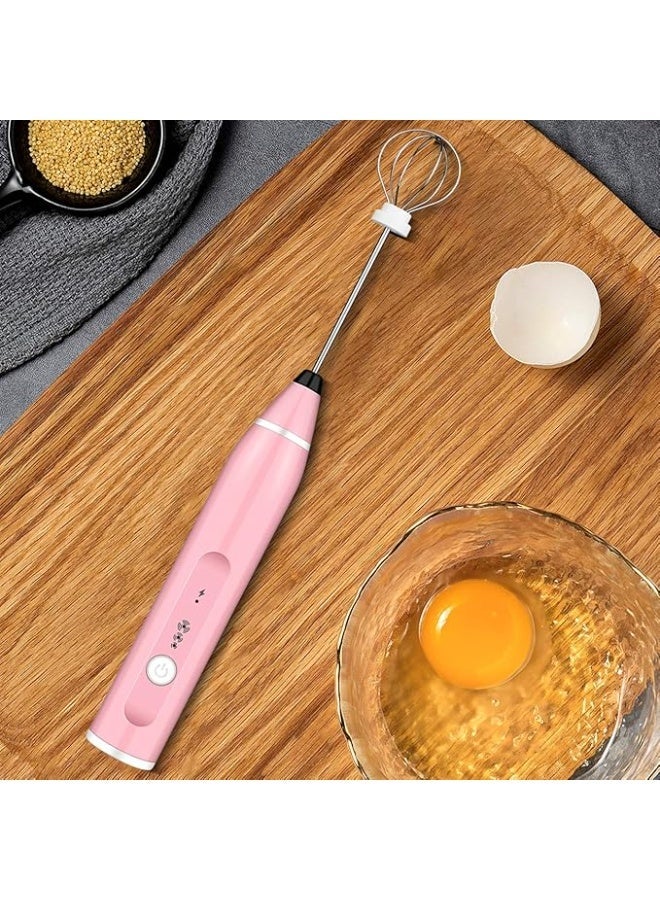 Rechargeable Handheld Milk Frother – Electric Coffee Mixer with 3 Speed Settings for Cappuccino, Latte & Hot Chocolate - Image 2