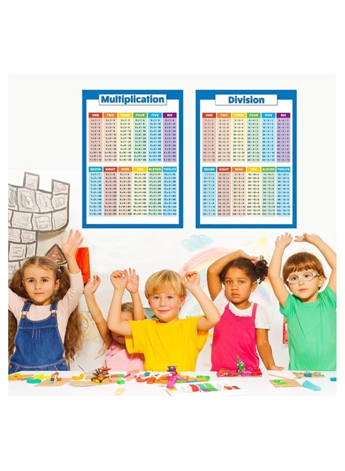Generic 2 Pieces Educational Math Posters for Kids,Multiplication Division Educational Table Chart Posters for Elementary Middle School Classroom,Large Math Posters,Homework Essential(40x60CM）  - Image 4