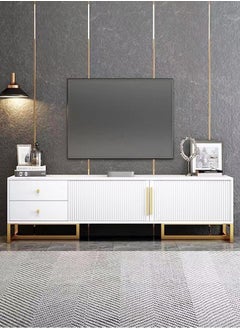 fashionhome Modern Wood TV Stand, TV Entertainment Center with Drawer and Shelf Storage - Versatile Cabinet Table for Living Room, Media Console with Ample Storage Space, Modern Design TV Unit 120x30x40 CM  - Image 2