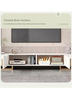 fashionhome Modern Wood TV Stand, TV Entertainment Center with Drawer and Shelf Storage - Versatile Cabinet Table for Living Room, Media Console with Ample Storage Space, Modern Design TV Unit 120x30x40 CM  - Image 4