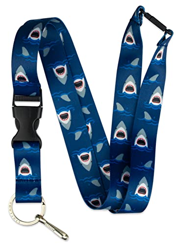 Limeloot Shark Jaws Premium Lanyard with Breakaway, Release Buckle, and Flat Ring - Image 5