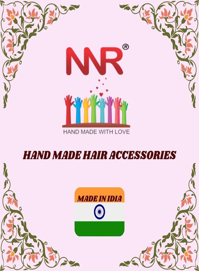 NNR ربطة شعر مضفرة متعددة الألوان من إن إن آر بريميوم للنساء والفتيات للحفلات والمناسبات، عبوة من قطعة واحدة - متعددة الألوان - Image 5