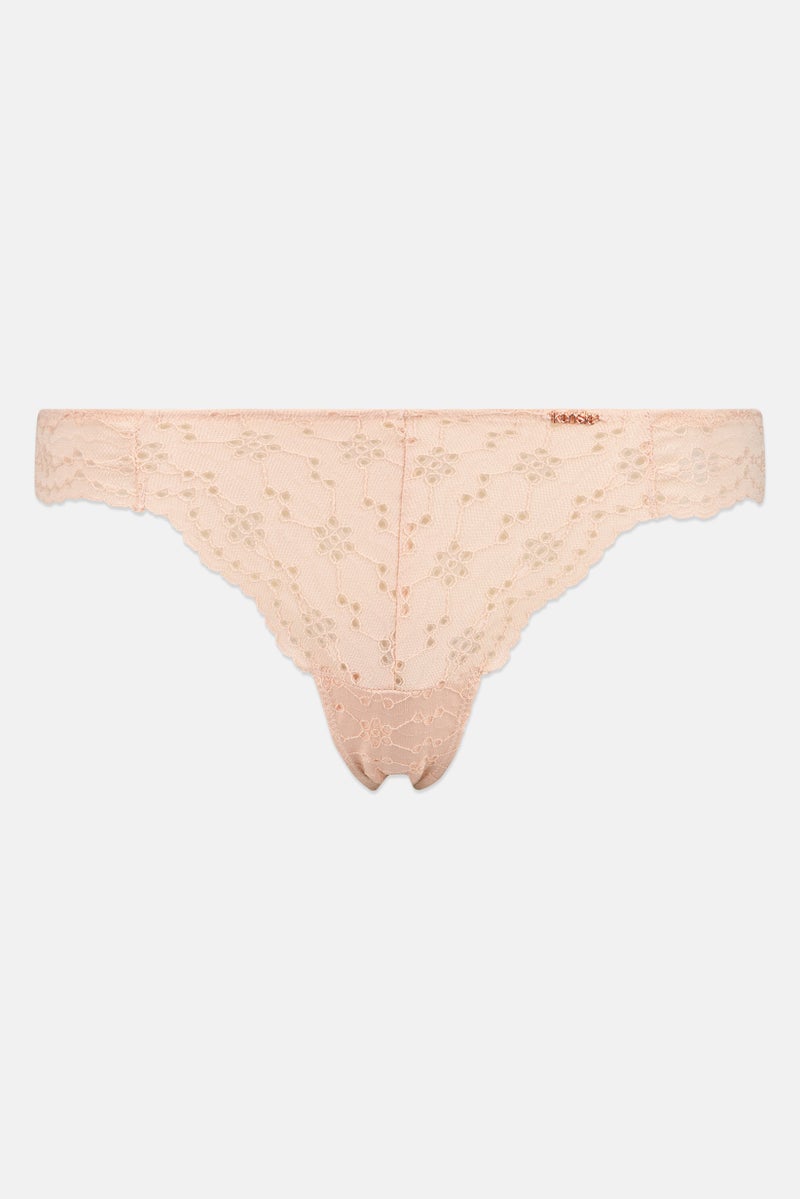 Kensie Women 5 Pieces Brand Logo Lace Pull On Thongs, Multicolor - Image 3