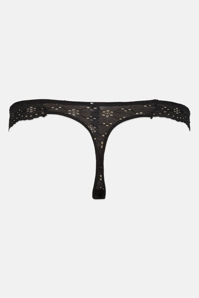 Kensie Women 5 Pieces Brand Logo Lace Pull On Thongs, Multicolor - Image 5