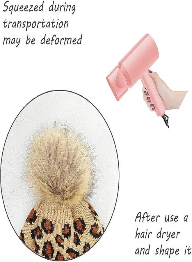 Malvina Girl's & Women Winter Pompom Beanie Hat with Warm Fleece Lined, Thick Slouchy Snow Knit Skull Ski Cap Beige - Image 4
