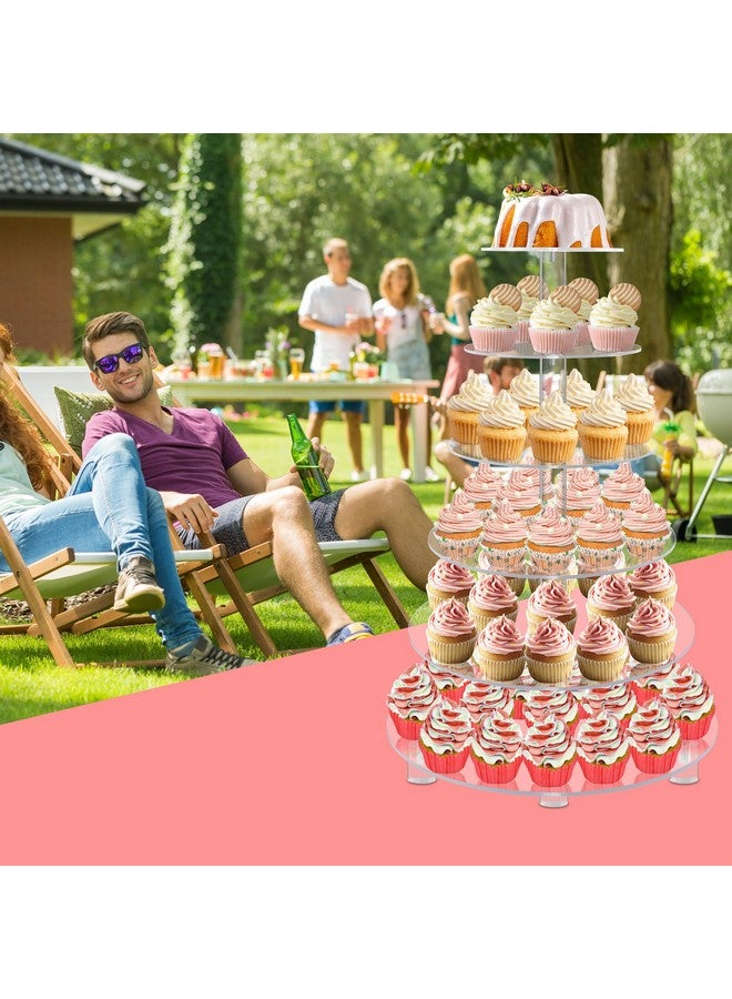 YestBuy Cupcake Stand, Acrylic Cupcake Tower Tree, 6 Tier Large Cupcake Holder for Pastry, Clear Cupcake Dispaly Stand with Base for Party, Wedding, Baby Shower - Image 2