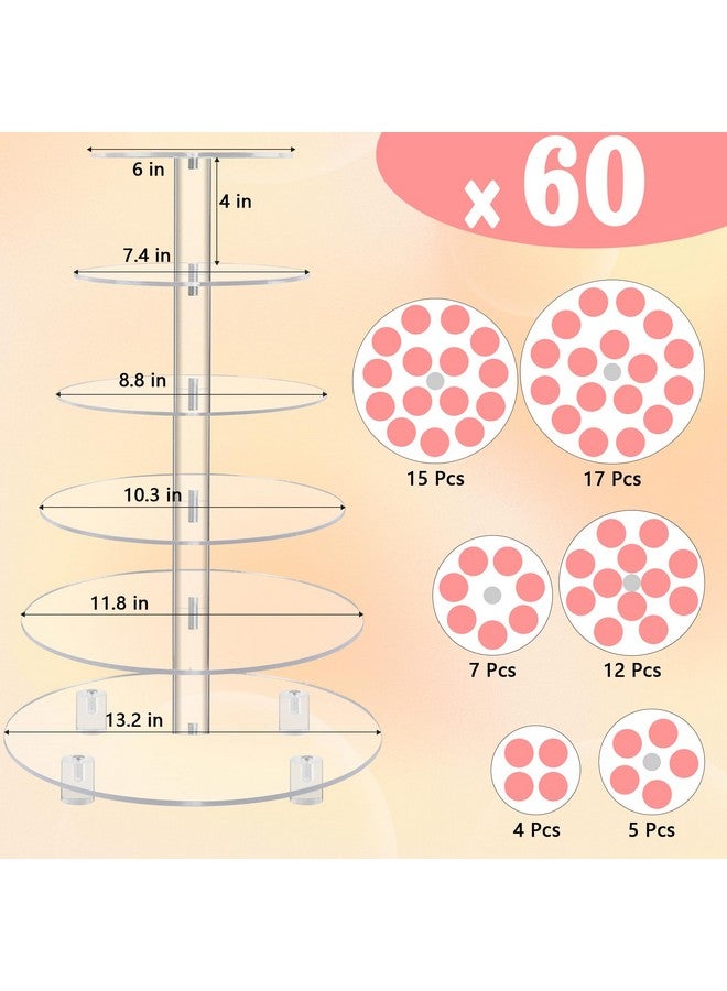 YestBuy Cupcake Stand, Acrylic Cupcake Tower Tree, 6 Tier Large Cupcake Holder for Pastry, Clear Cupcake Dispaly Stand with Base for Party, Wedding, Baby Shower - Image 5