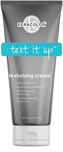 KERACOLOR Texturizing Cream for Curly Hair Color Preserving Enhances Curls Waves Provides Heat Protection 6 Fl Oz