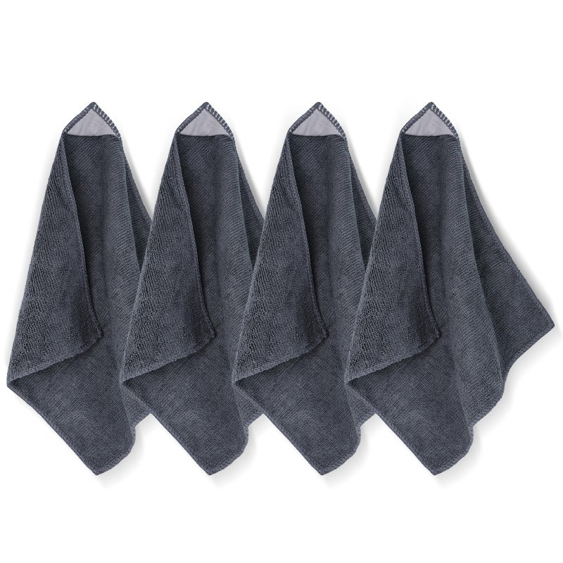 GoClimber 4 Pack Magnetic Microfiber Cleaning Cloth, Dry Erase Erasers Cleaner for Whiteboards, Blackboards, Chalkboards, Glassboards, Home, Office, School, Gray, 10'' x 9.25'' - Image 1
