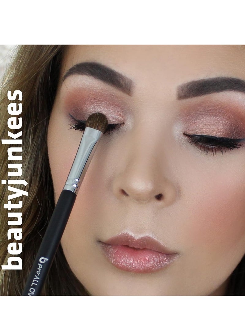 Beauty Junkees Pro Shader Eyeshadow Brush - Beauty Junkees pro All Over Short Flat Shader Eye Shadow Brush for Lid, Dense Rounded Bristles to Pack and Blend Powder Cream Eye Shadow on Eyelid and Crease  - Image 5