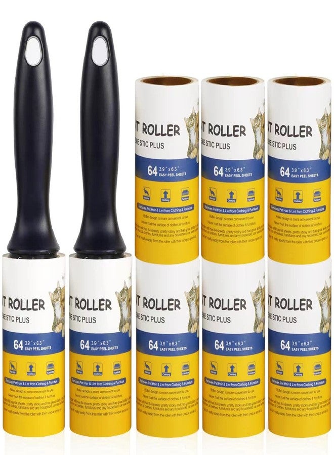 WulaWindy Lint Roller Pet Hair Remover - Extra Sticky Lint Remover Rollers for Clothes Sofa Carpet Pet Hair Dirt Removal - 8 Pack Refills - Image 1
