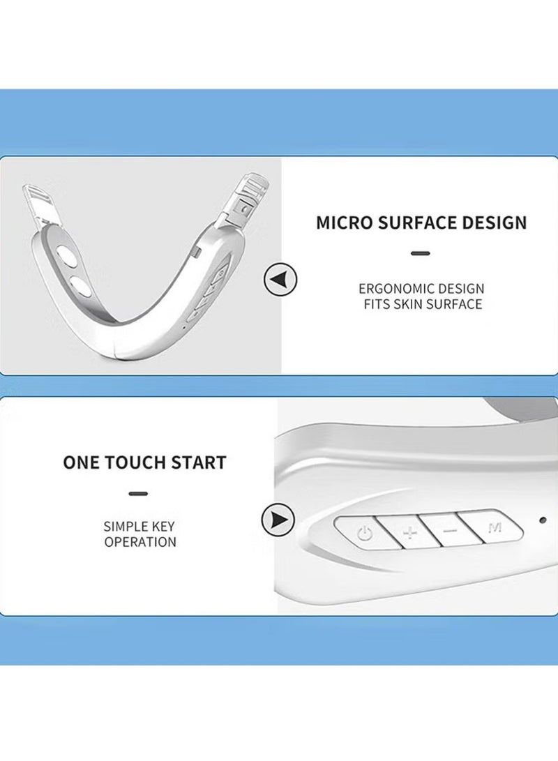 PULUZ Electric Intelligent V-Shape Face Massager, Double Chin Reducer , 6 Modes, 12 Intensity Levels, Face Lifting Device, Intelligent Lifting Firming Saggy Skin Tightening Facial Machine Women Skin Care, V-shaped Cheek Lift - Image 5