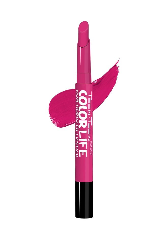 Teen.Teen TEEN TEEN Color Life Nontransfer Crayon Lipstick |Matte Finish with Built-in Primer |Waterproof & Long Lasting Lip Color |Smudge-Proof, Fade-Resistant Formula |Combo Color (Bollywood Nude, Magenta) - Image 3